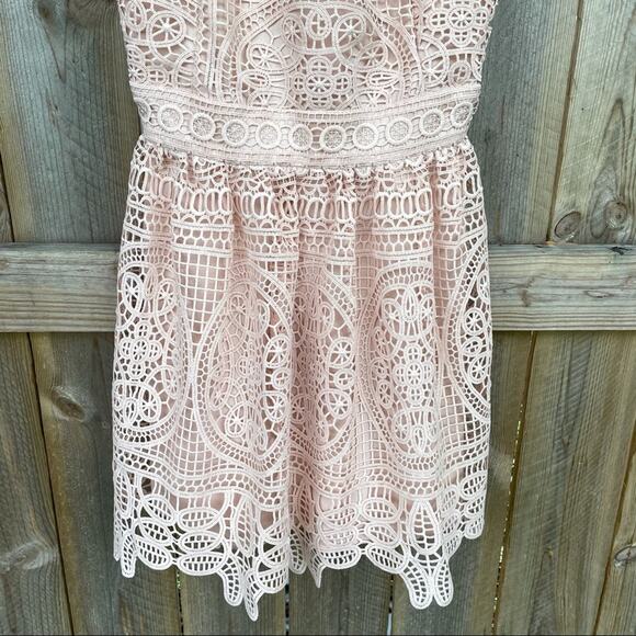 Miami Dress XS Blush Pink Lace Spring Summer NWT - Picture 4 of 8
